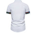 Men's Print Stitching Design Short Sleeve Button Shirt